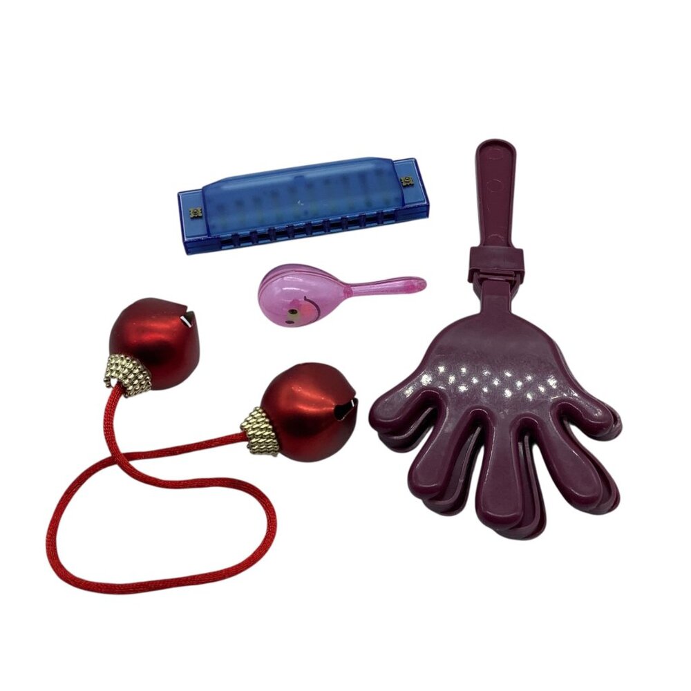 Kids Musical Instrument Toy Set Harmonica Clapper Jingle Bells Rattle